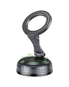 HOCO H92 Suction Cup Car Magnetic Holder Μαγνητική Βάση Στήριξης για Smartphone - Black Metal Grey - MT80892