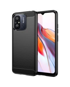 TPU Carbon Rugged Armor Case Ανθεκτική Θήκη Black (Xiaomi Redmi 12C)