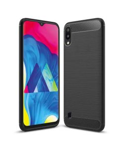 TPU Carbon Rugged Armor Case Ανθεκτική Θήκη Black (Samsung Galaxy M10)