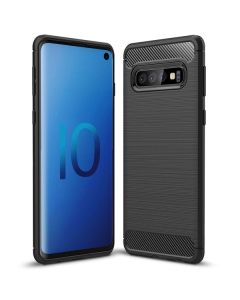 TPU Carbon Rugged Armor Case Ανθεκτική Θήκη Black (Samsung Galaxy S10)