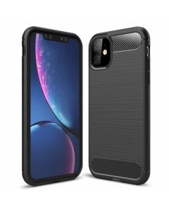 TPU Carbon Rugged Armor Case Ανθεκτική Θήκη Black (iPhone 11)