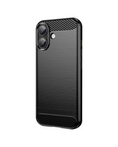 TPU Carbon Rugged Armor Case Black (iPhone 17)