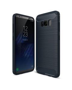 TPU Carbon Rugged Armor Case Ανθεκτική Θήκη Dark Blue (Samsung Galaxy S8 Plus)