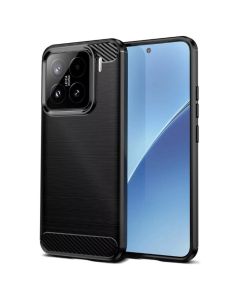 TPU Carbon Rugged Armor Case Ανθεκτική Θήκη Black (Xiaomi 15)