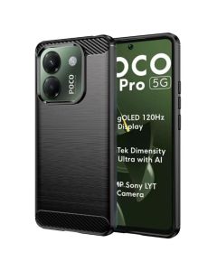 TPU Carbon Rugged Armor Case Ανθεκτική Θήκη Black (Xiaomi Poco M7 Pro 5G) - MT80533