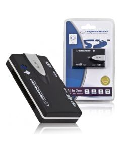 Esperanza EA129 Card Reader USB 2.0 για SD/microSD/MemoryStick/xD - Black