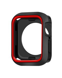 Slim Silicone Case Θήκη Σιλικόνης για Apple Watch 45mm (7/8) - Black / Red