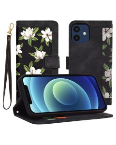 Techsuit FlipCraft Wallet Case Θήκη Πορτοφόλι με Δυνατότητα Stand - Flowers of the Dawn (iPhone 12 / 12 Pro)
