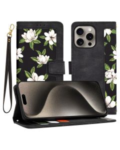 Techsuit FlipCraft Wallet Case Θήκη Πορτοφόλι με Δυνατότητα Stand - Flowers of the Dawn (iPhone 15 Pro Max)
