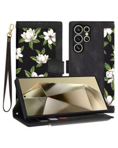Techsuit FlipCraft Wallet Case Θήκη Πορτοφόλι με Δυνατότητα Stand - Flowers of the Dawn (Samsung Galaxy S24 Ultra)
