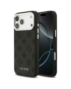 Guess GUHMP17XPSPOSSSK Peony Hot Stamp MagSafe Series Hard Case Σκληρή Θήκη Black (iPhone 17 Pro Max)