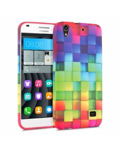 KWmobile Θήκη Σιλικόνης Slim Fit Silicone Case (28782.01) Rainbow Cubes (Huawei Ascend G620s)