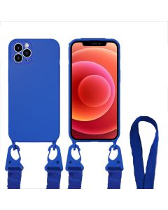 Cord TPU Silicone Case Θήκη Σιλικόνης με Λουράκι - Blue (iPhone 13 Pro)