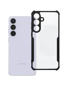 Anti-Drop Shock-Absorbing Hybrid Case Clear / Black (Samsung Galaxy S25 FE) - MT83848