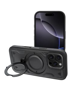Frost Armor MagSafe Ring Stand Case Black (iPhone 17)