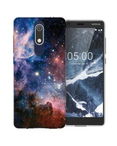 Caseflex Slim Fit Gel Case Constellation (CUV-N51-Z258) Θήκη Σιλικόνης Μπλε (Nokia 5.1 2018)