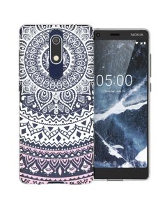 Caseflex Slim Fit Gel Case Mandala (CUV-N51-Z345) Θήκη Σιλικόνης Pink (Nokia 5.1 2018)