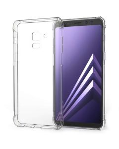 Caseflex Shockproof Thin Silicone Case Ανθεκτική Θήκη Σιλικόνης Clear (Samsung Galaxy A8 Plus 2018)