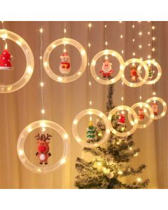 Curtain Icicles 10x LED Rubber Christmas Rings SF357WW Χριστουγεννιάτικα Φωτιστικά με Φιγούρες