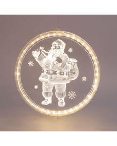 ACA 3D Acryllic Santa 36 Led (X08361258) Διακοσμητικό Ακρυλικό Άι Βασίλης - Warm White