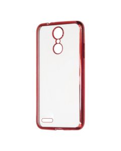 Forcell Electro Bumper Silicone Case Slim Fit - Θήκη Σιλικόνης Clear / Rose Gold (LG K10 2017)