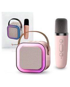 K12 Karaoke Set with a Microphone Ασύρματο Μικρόφωνο Karaoke με Ηχείο - Pink