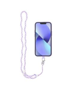 Universal Crystal Diamond Pendant Phone Strap Λουράκι Κινητού 74cm (37cm Loop) Purple