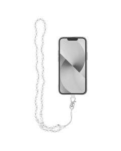 Universal Crystal Diamond Pendant Phone Strap Λουράκι Κινητού 74cm (37cm Loop) White