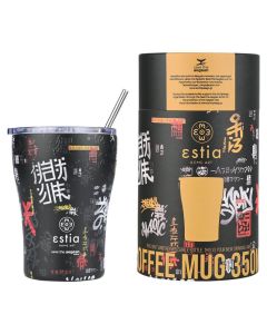 Estia Coffee Mug Save The Aegean Stainless Steel 350ml (01-23034) Ισοθερμικό Ποτήρι με Καλαμάκι - Tokyo Underground