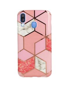 Cosmo Marble Silicone Case Θήκη Σιλικόνης Pink (Samsung Galaxy A40)
