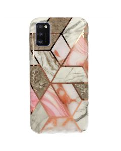 Cosmo Marble Silicone Case Θήκη Σιλικόνης White / Pink (Samsung Galaxy A41)