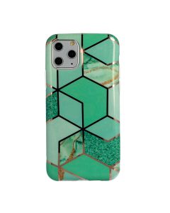 Cosmo Marble Silicone Case Θήκη Σιλικόνης Design 02 Green (iPhone 12 Pro Max)