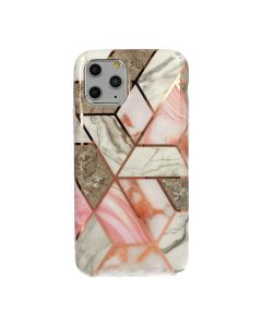 Cosmo Marble Silicone Case Θήκη Σιλικόνης Design 04 White / Pink (iPhone 11 Pro)