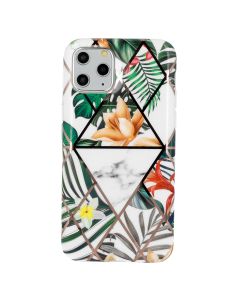 Cosmo Marble Silicone Case Θήκη Σιλικόνης Design 05 Flower (iPhone 12 / 12 Pro)