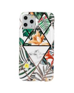 Cosmo Marble Silicone Case Θήκη Σιλικόνης Design 05 Flower (iPhone 12 Pro Max)