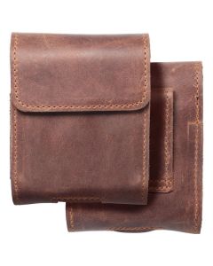 Royal Crazy Horse Belt Case - Universal Δερμάτινη Θήκη Ζώνης για Flip Smartphone Size V - 7.5 × 8 × 1.5 cm - Brown