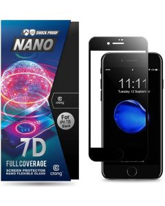 Crong 7D Nano Flexi Full Face Black (CRG-7DNANO-IP8-BLK) Αντιχαρακτικό 9H Hybrid Screen Protector (iPhone 7 / 8 / SE 2020 / 2022)