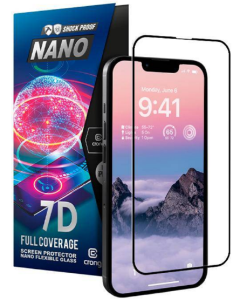 Crong 7D Nano Flexi Full Face Black (CRG-7DNANO-IP14P) Αντιχαρακτικό 9H Hybrid Screen Protector (iPhone 14 Pro)