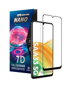 Crong 7D Nano Flexi Full Face Black (CRG-7DNANO-SGA33) Αντιχαρακτικό 9H Hybrid Screen Protector (Samsung Galaxy A33 5G)