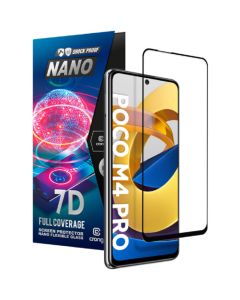 Crong 7D Nano Flexi Full Face Black (CRG-7DNANO-PCM4P) Αντιχαρακτικό 9H Hybrid Screen Protector (Xiaomi Poco M4 Pro 5G / Redmi Note 11T 5G / 11S 5G)