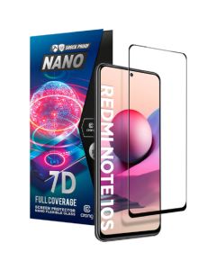 Crong 7D Nano Flexi Full Face Black (CRG-7DNANO-XRMIN10S) Αντιχαρακτικό 9H Hybrid Screen Protector (Xiaomi Redmi Note 10 / 10S / Poco M5s)