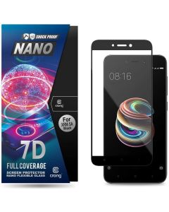 Crong 7D Nano Flexi Full Face Black (CRG-7DNANO-XR5A) Αντιχαρακτικό 9H Hybrid Screen Protector (Xiaomi Redmi 5A)