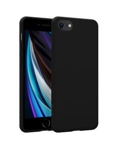 Crong Color Cover Flexible Premium Silicone Case (CRG-COLR-IP8-BLK) Θήκη Σιλικόνης Black (iPhone 7 / 8 / SE 2020 / 2022)