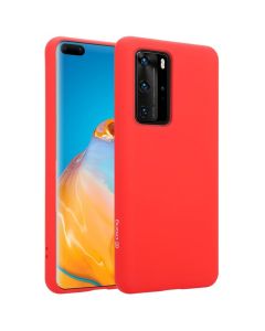 Crong Color Cover Flexible Premium Silicone Case (CRG-COLR-HP40P-RED) Θήκη Σιλικόνης Red (Huawei P40 Pro)