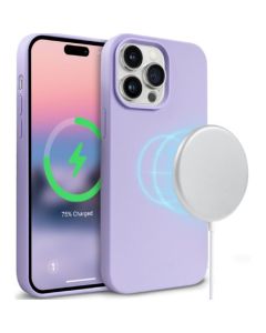 Crong Color Magnetic Cover MagSafe Premium Silicone Case (CRG-COLRM-IP1467P-PRP) Θήκη Σιλικόνης Purple (iPhone 14 Pro Max)