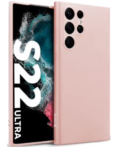 Crong Color Cover Flexible Premium Silicone Case (CRG-COLR-SGS22U-PNK) Θήκη Σιλικόνης Pink (Samsung Galaxy S22 Ultra 5G)