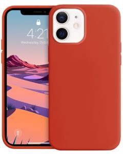 Crong Color Cover Flexible Premium Silicone Case (CRG-COLR-IP1254-RED) Θήκη Σιλικόνης Red (iPhone 12 Mini)