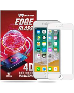 Crong Edge Full Glue Full Face White (CRG-GLEDGE-IP8-WHT) Αντιχαρακτικό Γυαλί 9H Tempered Glass (iPhone 7 / 8 / SE 2020)