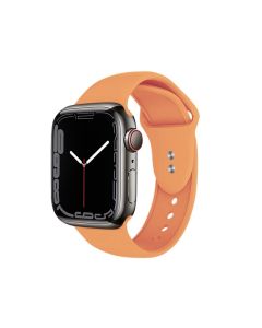 Crong Liquid Premium Strap (CRG-40LQB-ORG) Orange - Λουράκι Σιλικόνης για Apple Watch 38/40/41mm (1/2/3/4/5/6/7/SE)