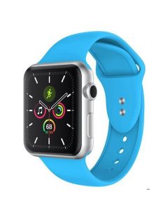 Crong Liquid Premium Strap (CRG-44LQB-BLU) Blue - Λουράκι Σιλικόνης για Apple Watch 42/44/45/49mm (1/2/3/4/5/6/7/8/9/SE/ULTRA)